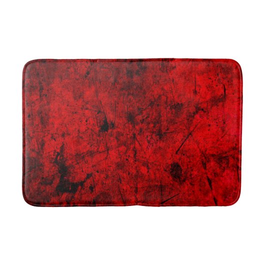 Abstrakte Digitalgrafik in Red Black Grunge Badematte (Vorderseite)