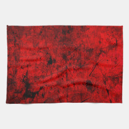Abstrakte Digitalgrafik in Red Black Grunge Handtuch