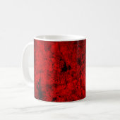 Abstrakte Digitalgrafik in Red Black Grunge Kaffeetasse (Vorderseite Links)