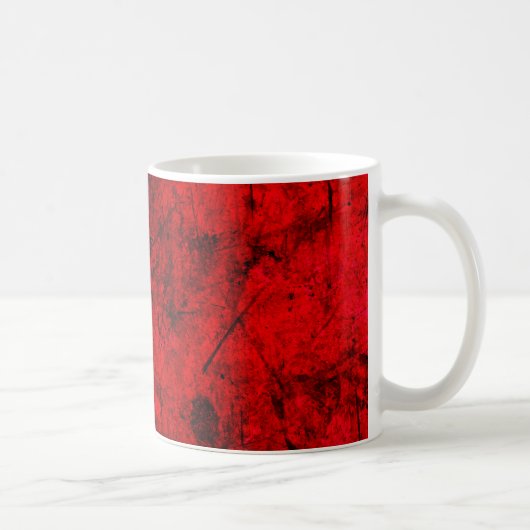Abstrakte Digitalgrafik in Red Black Grunge Kaffeetasse (Rechts)