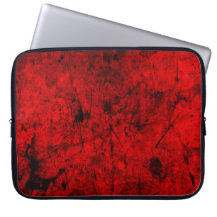 Abstrakte Digitalgrafik in Red Black Grunge Laptopschutzhülle