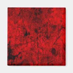 Abstrakte Digitalgrafik in Red Black Grunge Magnet