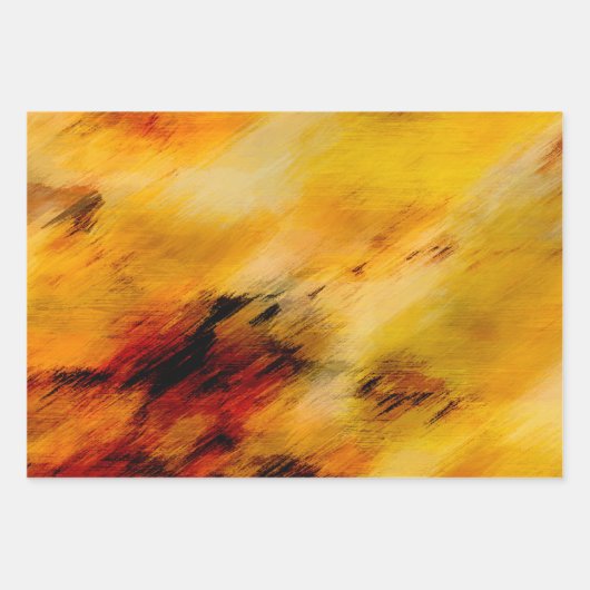 Abstrakte Digitalkunst aus Rost und Schwarzer Bohn Geschenkpapier Set (Vorderseite)