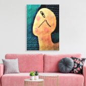 Abstrakte Digitalmalerei einer Frau Leinwanddruck (Insitu (Wohnzimmer))