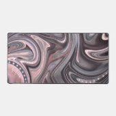 Abstrakte Dimension Rosa Pastellleuchte Schreibtischunterlage (Vorderseite)