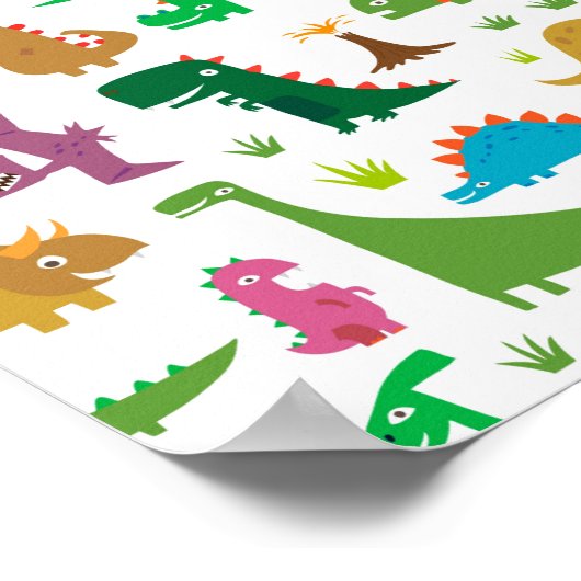 Abstrakte Dinosaurier Poster (Ecke)