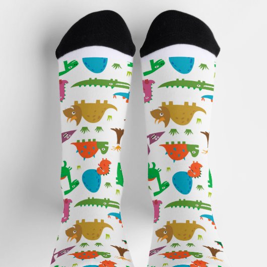 Abstrakte Dinosaurier Socken (Oben)