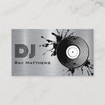 Abstrakte Disk DJ Imitate Silver Brushed Steel Met