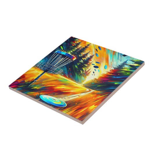 Abstrakte Disk Golf Art Fliese (Seite)