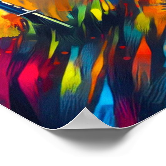 Abstrakte Disk Golf Art Poster (Ecke)