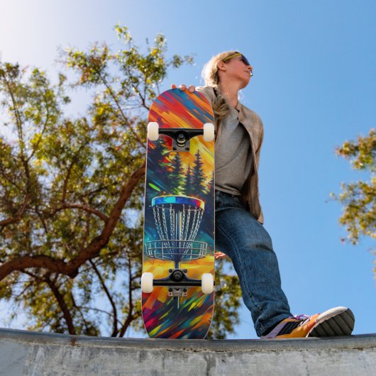 Abstrakte Disk Golf Art Skateboard (Außenbereich 1)