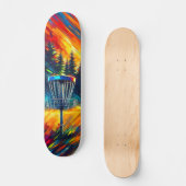 Abstrakte Disk Golf Art Skateboard (Vorderseite)