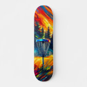 Abstrakte Disk Golf Art Skateboard (Vorne)