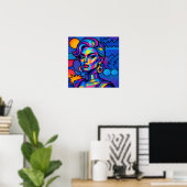 Abstrakte Diva - Moderne Retro-Geometrische Pop-Ar Poster (Heimbüro)