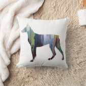 Abstrakte Dobermann-Silhouette Kissen (Decke)