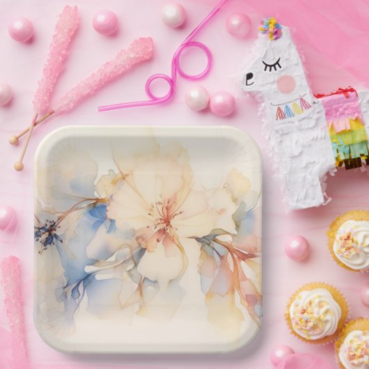 Abstrakte Dogwood-Blume Pappteller (Party)