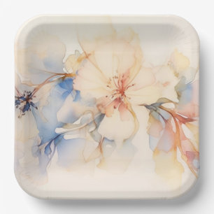 Abstrakte Dogwood-Blume Pappteller