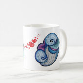 Abstrakte Dolphin Coffee Tasse (VorderseiteRechts)