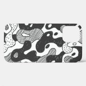 abstrakte Doodart Tarnung, schwarz Case-Mate iPhone Hülle (Rückseite (Horizontal))