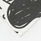 abstrakte Doodart Tarnung, schwarz Fleecedecke (Ecke)