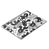 abstrakte Doodart Tarnung, schwarz Notizblock (Linke Seite)