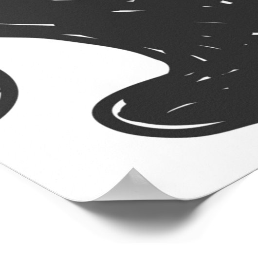 abstrakte Doodart Tarnung, schwarz Poster (Ecke)