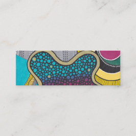 Abstrakte Doodkunst, fließende Formen, Buchmarke Telefonnummerkarte