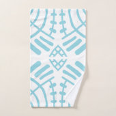 abstrakte Doodle blau-weiß modern Badhandtuch Set (Handtuch)