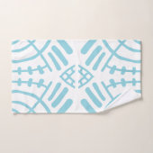 abstrakte Doodle blau-weiß modern Badhandtuch Set (Handtuch)