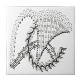 Abstrakte Doodle des Windrads Fliese (Vorderseite)