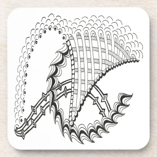 Abstrakte Doodle des Windrads Untersetzer (Vorderseite)