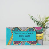 Abstrakte Doodle, helle Farben, Buchmarke Dankeskarte (Stehend Vorderseite)