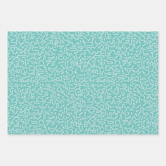 Abstrakte Doodles Geschenkpapier Set (Vorderseite 3)