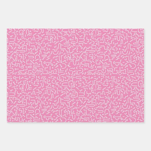 Abstrakte Doodles Geschenkpapier Set (Vorderseite 2)