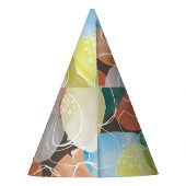 Abstrakte Doodles: Minimalistische Wasserfarbe Kun Partyhütchen (Rückseite)