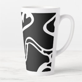 Abstrakte Doodles Schwarzweiß 3 von 8 Milchtasse