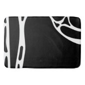 Abstrakte Doodles Schwarzweiß Badematte (Vorderseite)