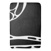 Abstrakte Doodles Schwarzweiß Badematte (Vorderseite Vertikal)