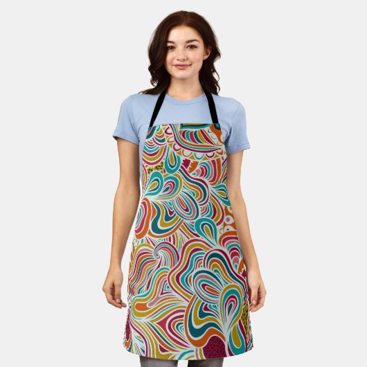 Abstrakte Doodulation Schürze (Getragen)