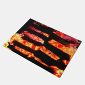 Abstrakte Doormat, gelb gestrichen, orange Fußmatte (Schrägansicht)