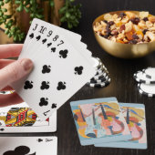 Abstrakte Doppelblase Spielkarten (In Situ)