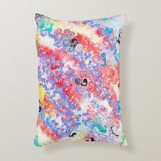 Abstrakte, doppelseitige 2 Designs Blume Mama aus Dekokissen (Vorderseite(Vertikal))