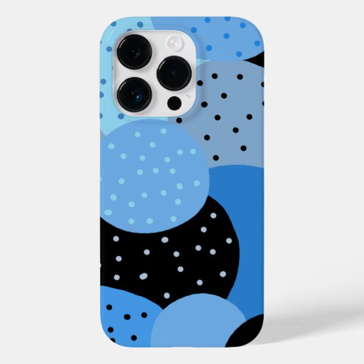 Abstrakte Dotty Blue Circles Case-Mate iPhone Hülle (Rückseite)