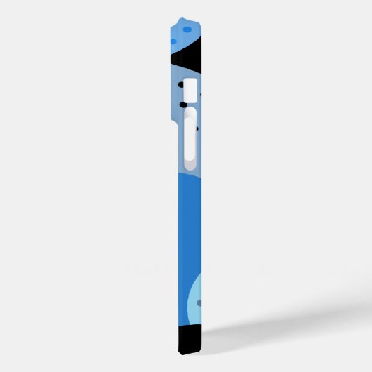 Abstrakte Dotty Blue Circles Case-Mate iPhone Hülle (Rückseite / Links)