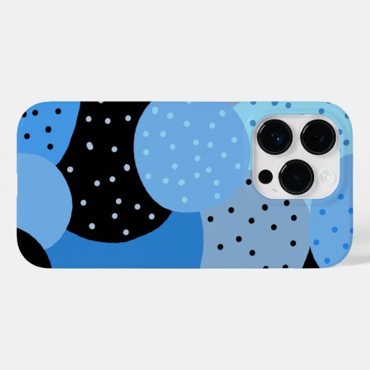 Abstrakte Dotty Blue Circles Case-Mate iPhone Hülle (Rückseite (Horizontal))