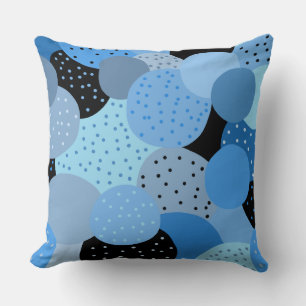 Abstrakte Dotty Blue Circles Kissen