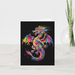Abstrakte Drachenmalerei Grafik Moti Karte