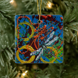 Abstrakte Dragonfly-Ornament Keramikornament