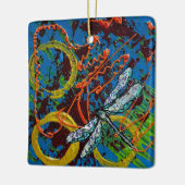 Abstrakte Dragonfly-Ornament Keramikornament (Links)