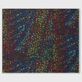 abstrakte Drahtkonstruktion auf schwarz Geschenkpapier (Flach)